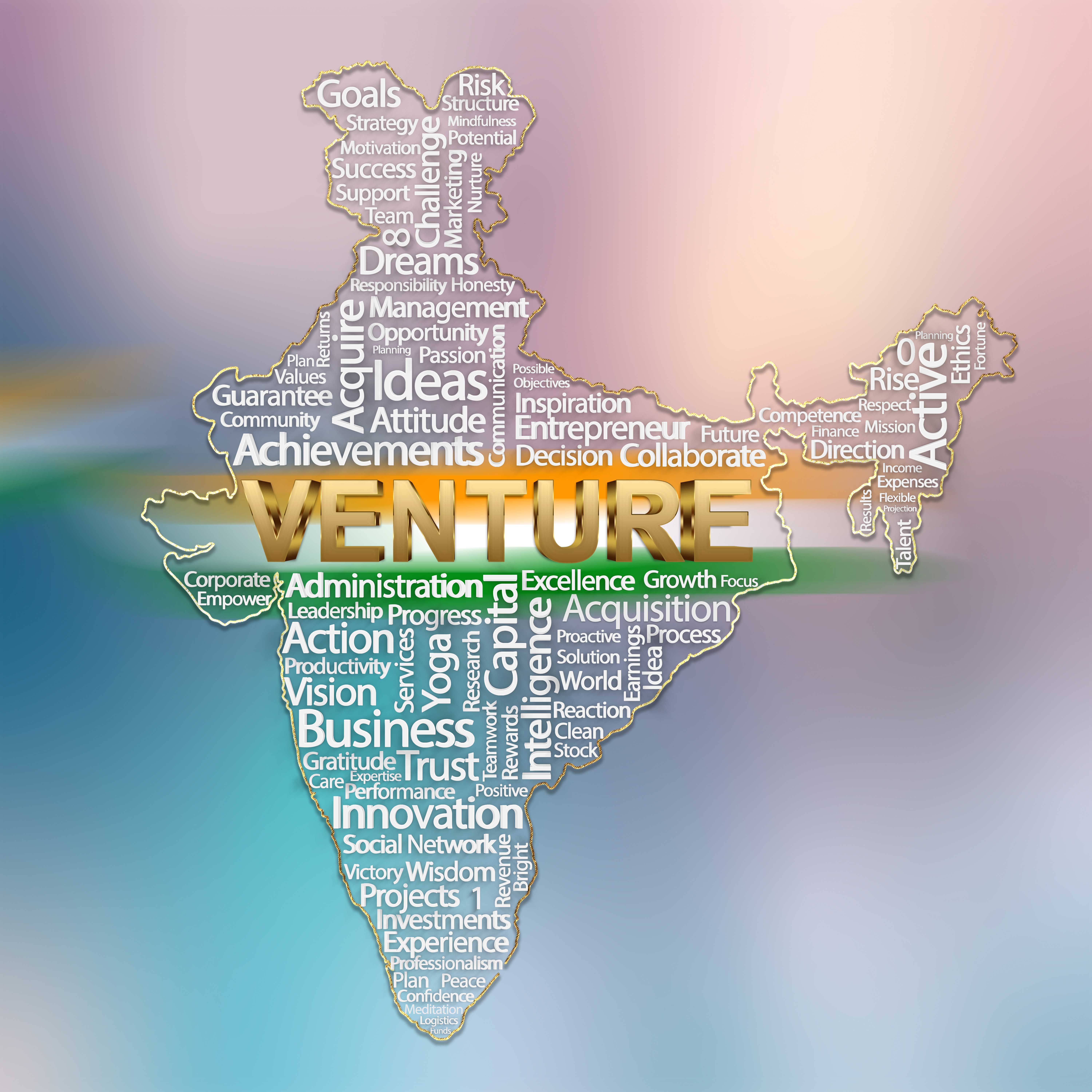 India Venture Capital Word Cloud Stock Pictures HD 4K